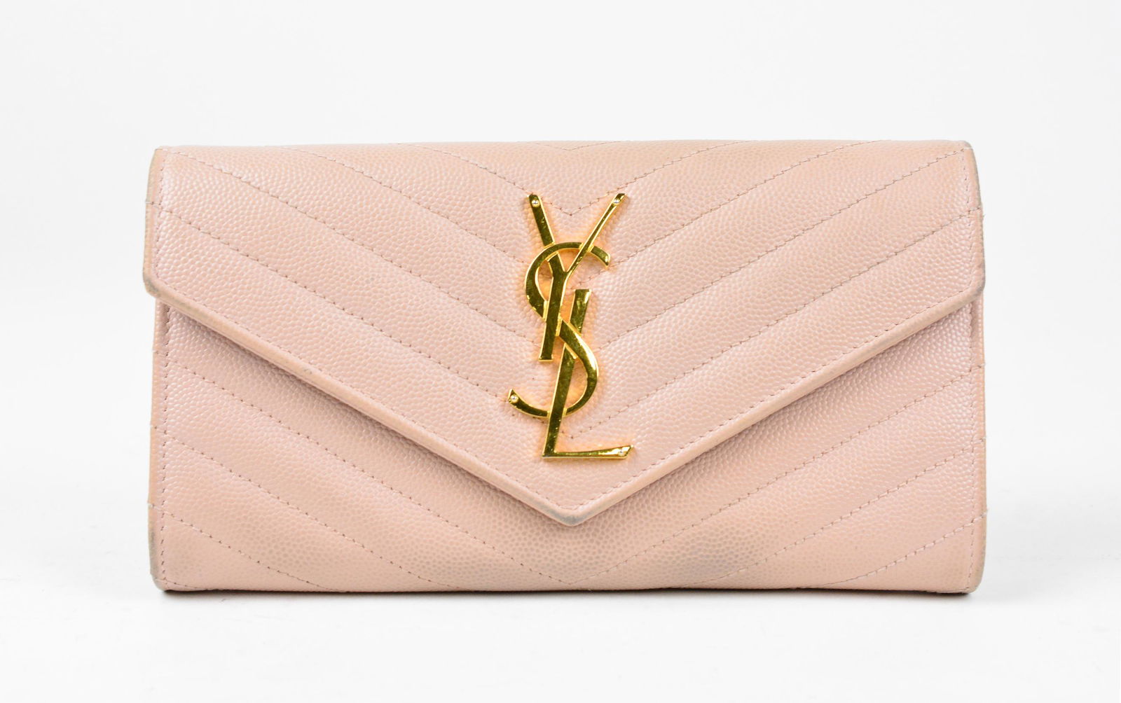 YSL Chevron Quilted Grained Leather flap wallet (1 of 3)
