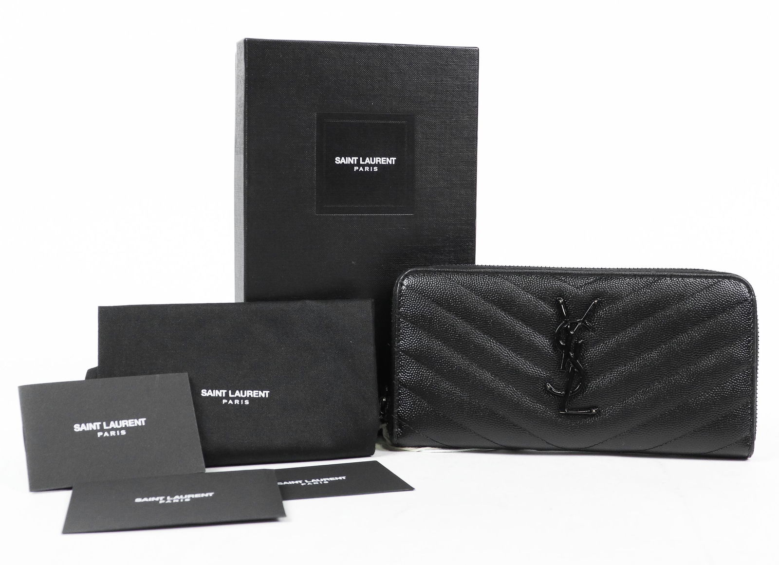 YSL Front Logo Zip-Around Wallet (1 of 4)