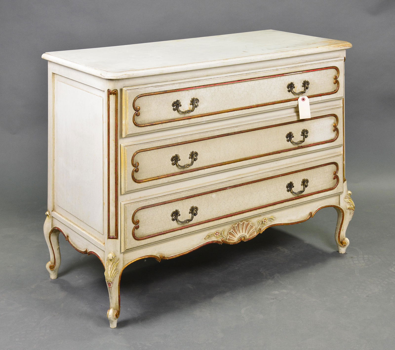 White Painted Country French 3 Drawer Chest (1 of 7)