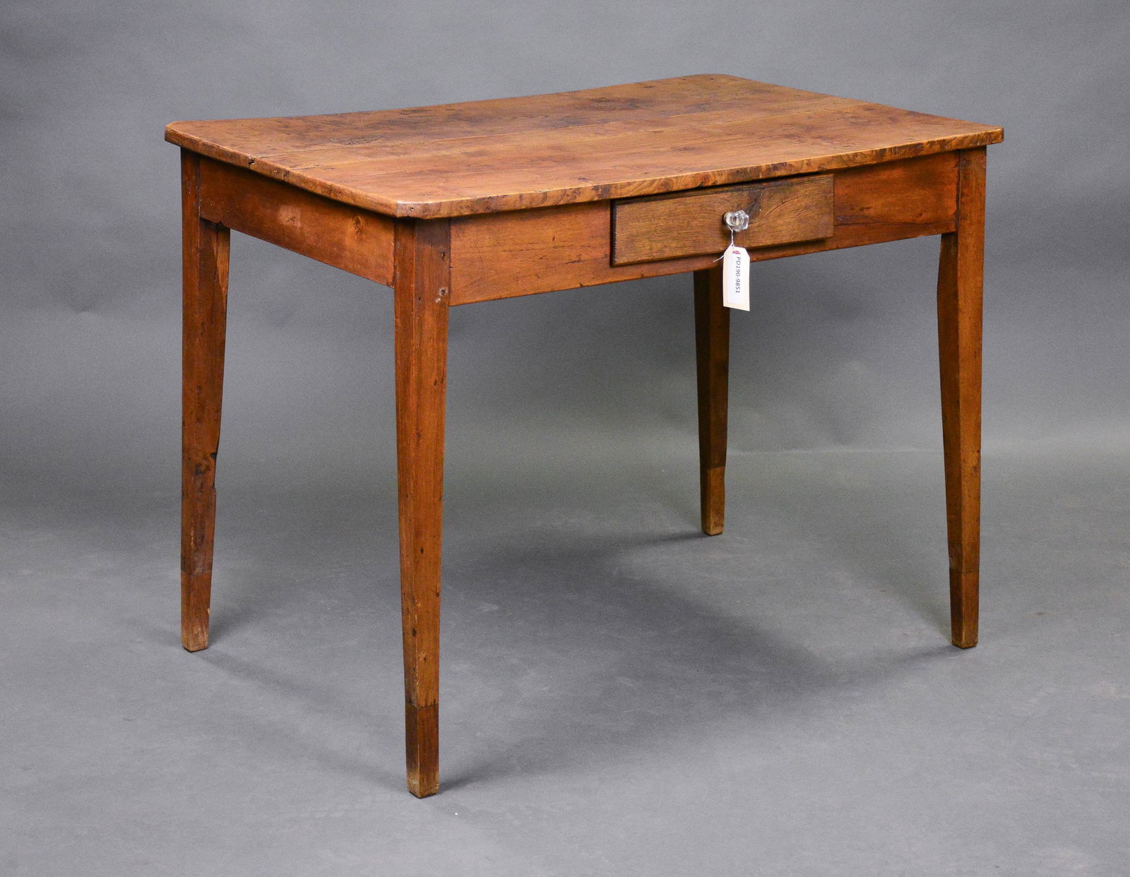 Rustic French Single Drawer Table in Ash (1 of 4)