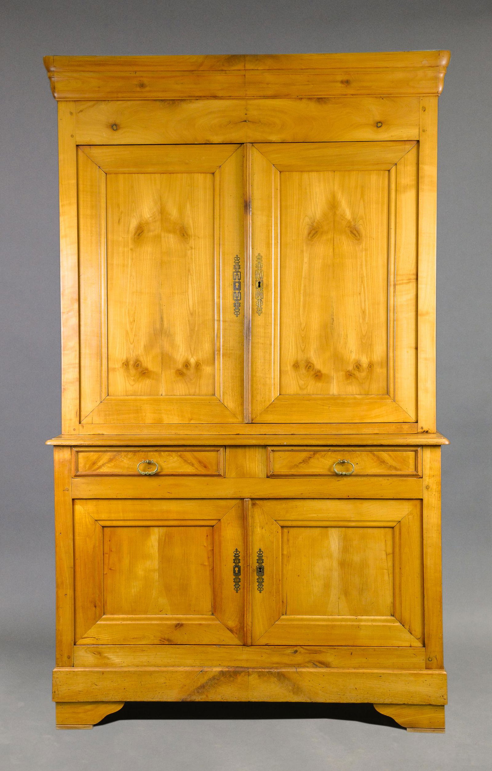 Louis Philippe Style Stepback Cupboard in Cherry (1 of 8)