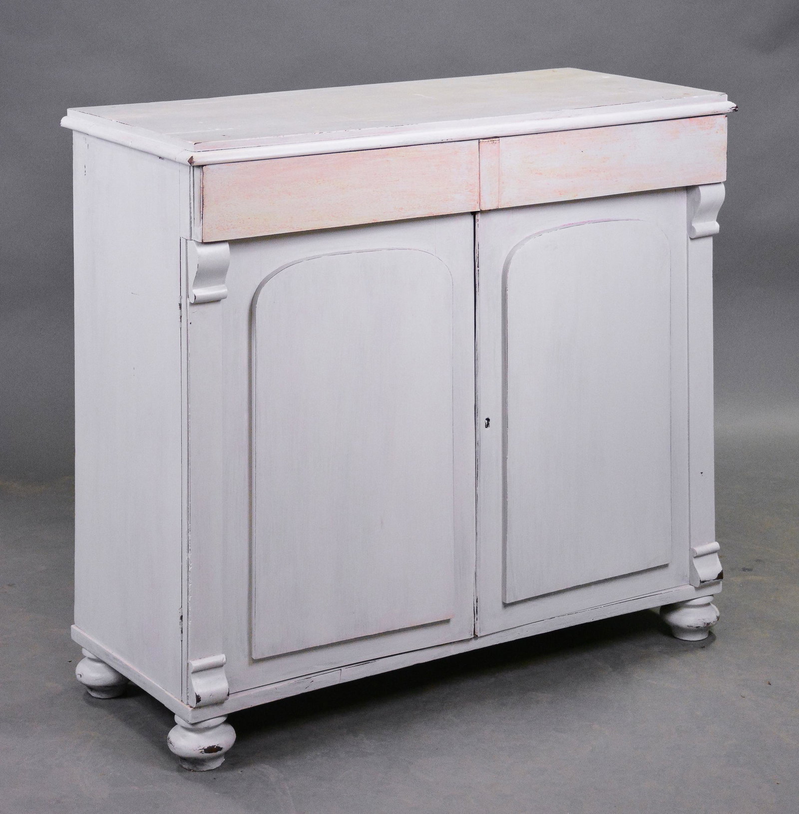 English Painted 2 Over 2 Cupboard / Base: English Painted 2 Over 2 Cupboard / Base - 37 in tall x 41 x 18