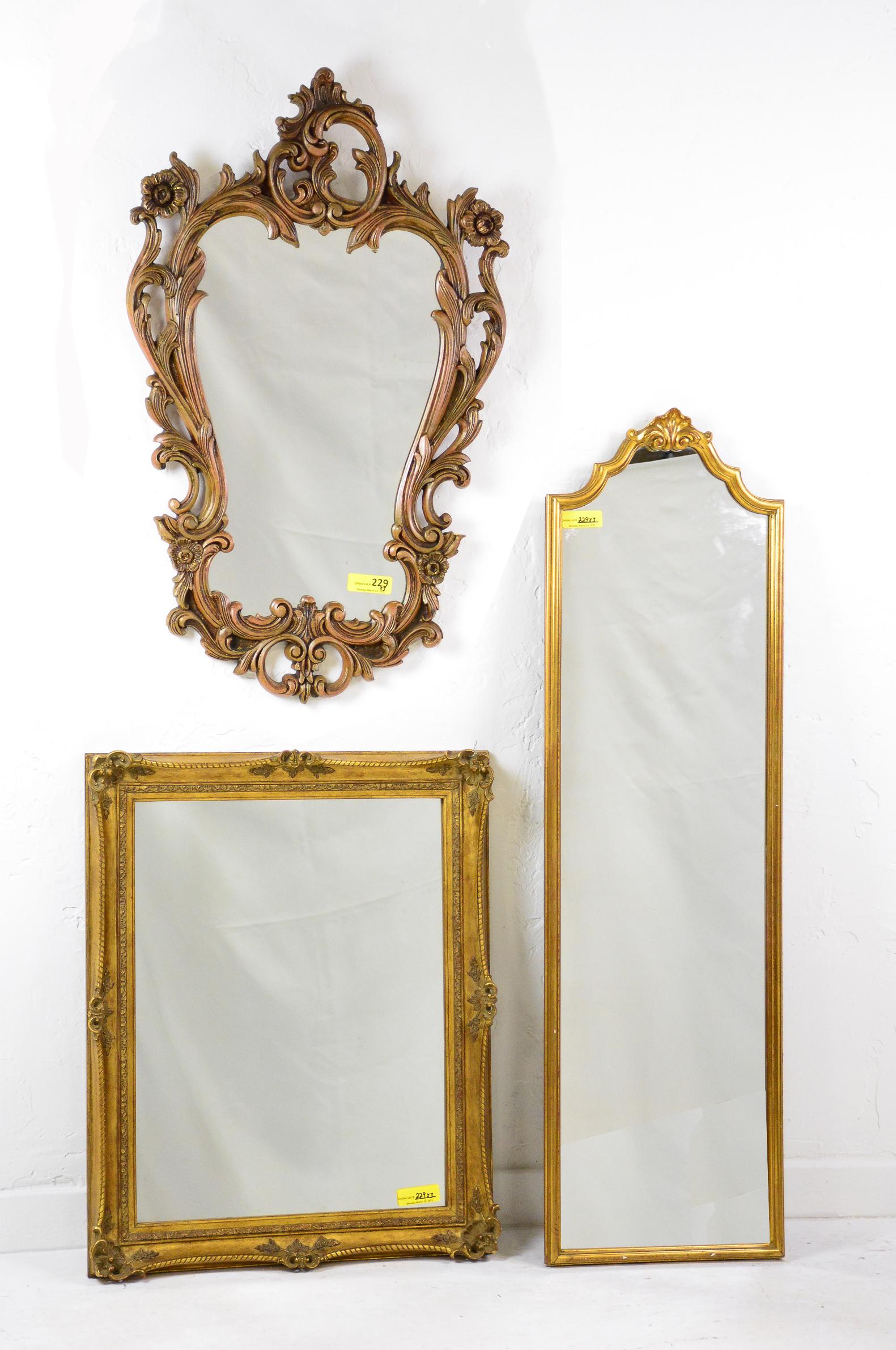 3 French Style Framed Mirrors (1 of 5)