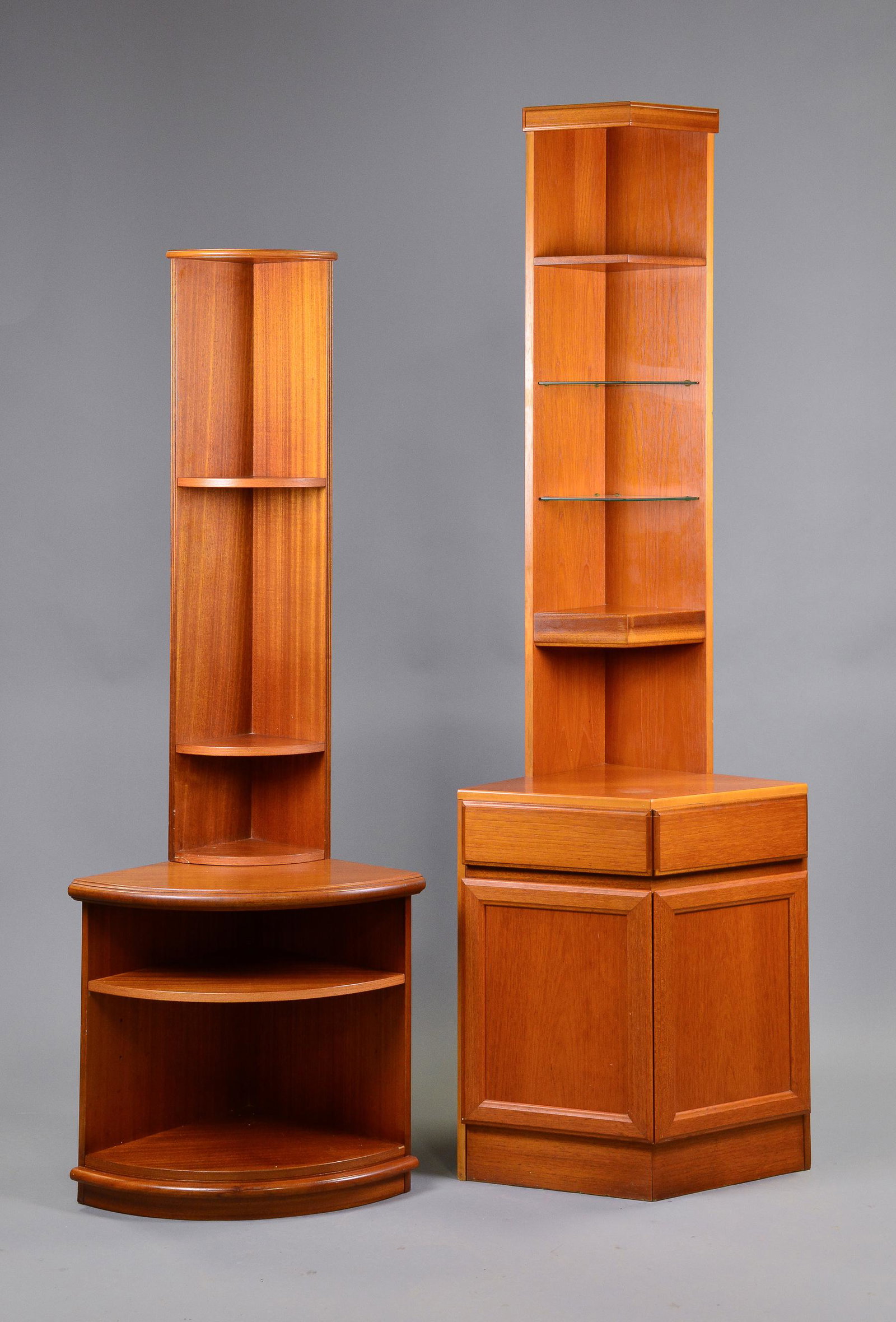 2 Mid Century Modern Corner Cabinets (1 of 4)