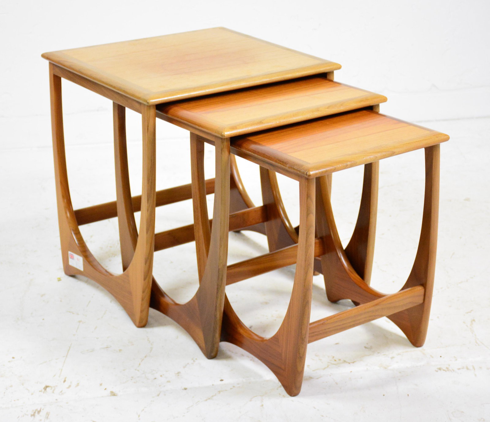 Mid Century Modern Astro Nest By G-Plan: This Danish Modern Style Teak nest is British and made by Mid Century Modern Furniture Maker G Plan ( Gplan ) - 21 tall x 20 wide x 20 deep