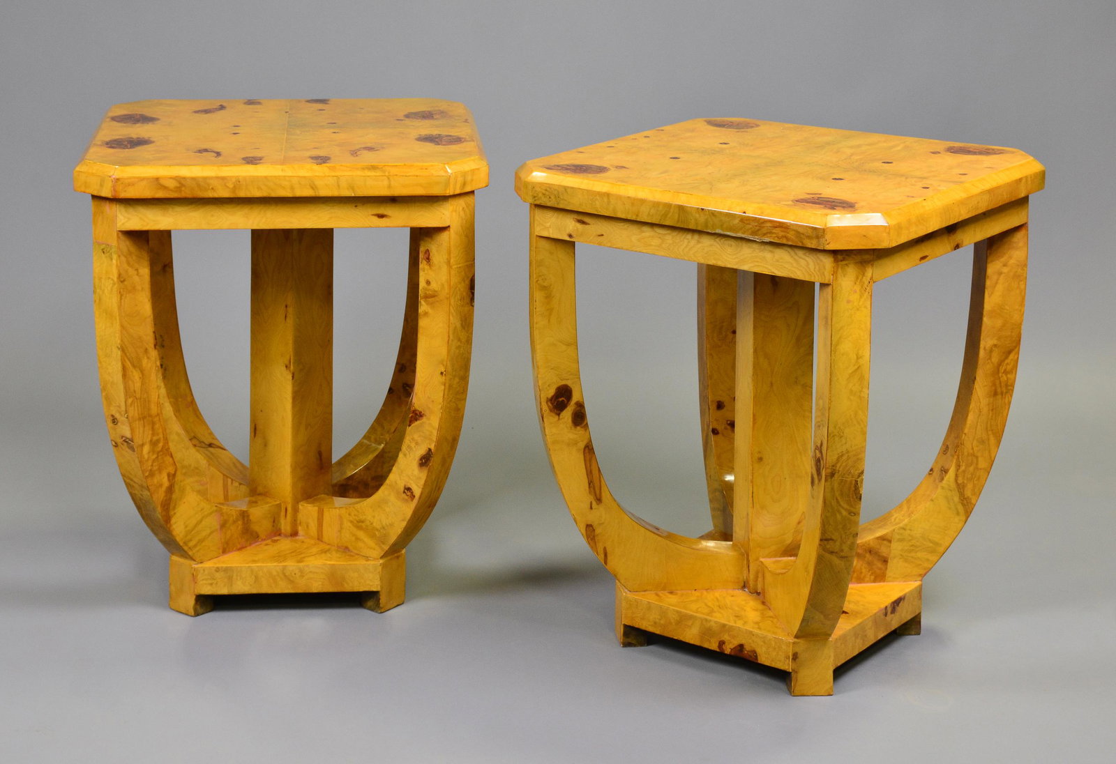 Pair Art Deco Square Side / Lamp Tables (1 of 3)