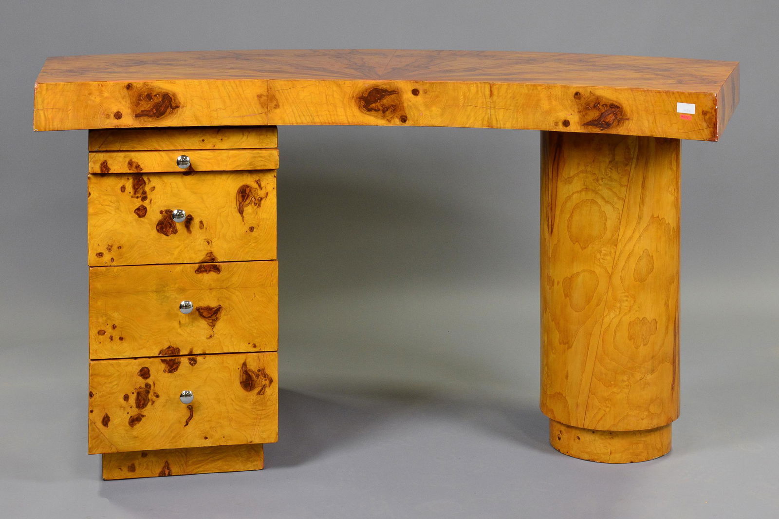 Art Deco Curved Desk With 3 Drawers (1 of 4)