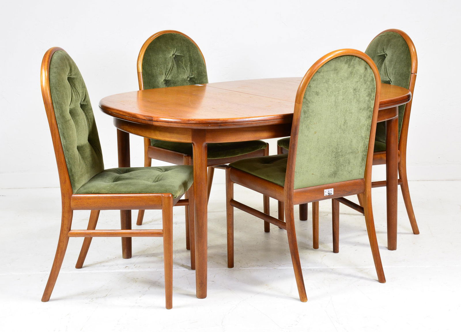 Mid Century Modern Teak Oval Table & 4 Chairs (1 of 6)