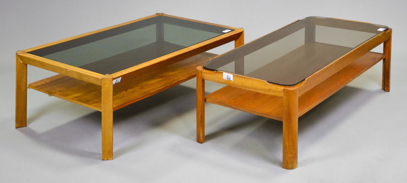 2 Mid Century Modern Smoke Glass Coffee Tables (1 of 4)