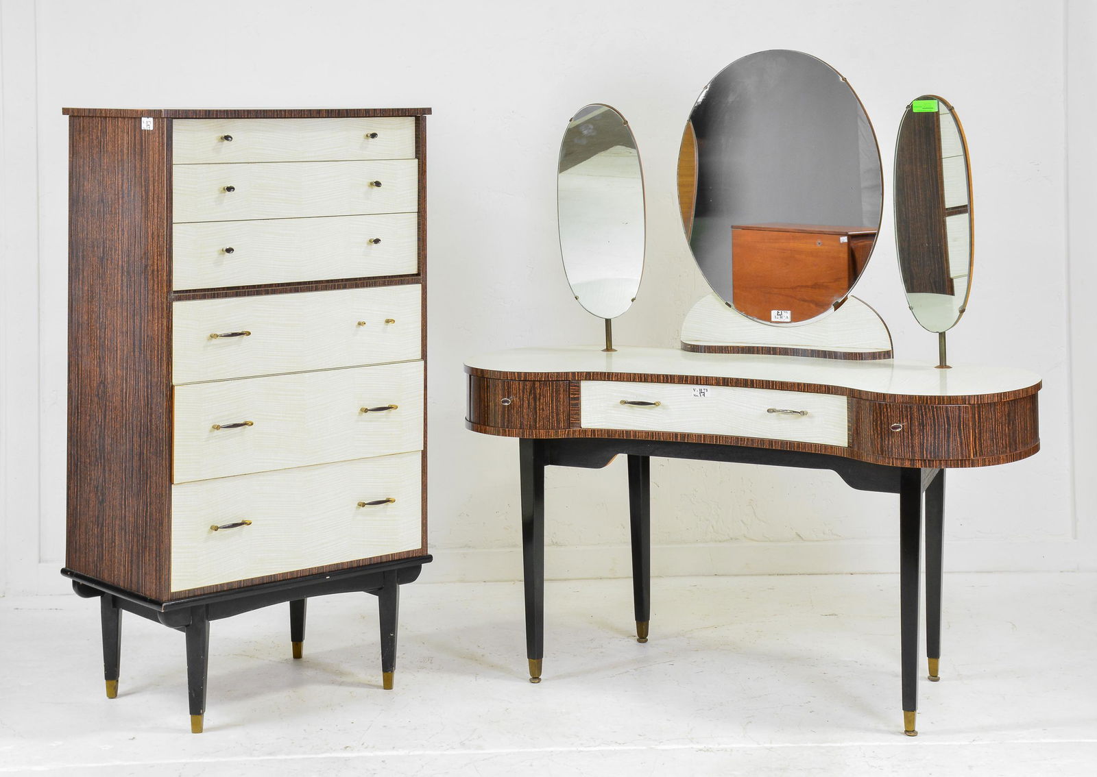 Mid Century Modern Formica Chest & Dresser (1 of 3)