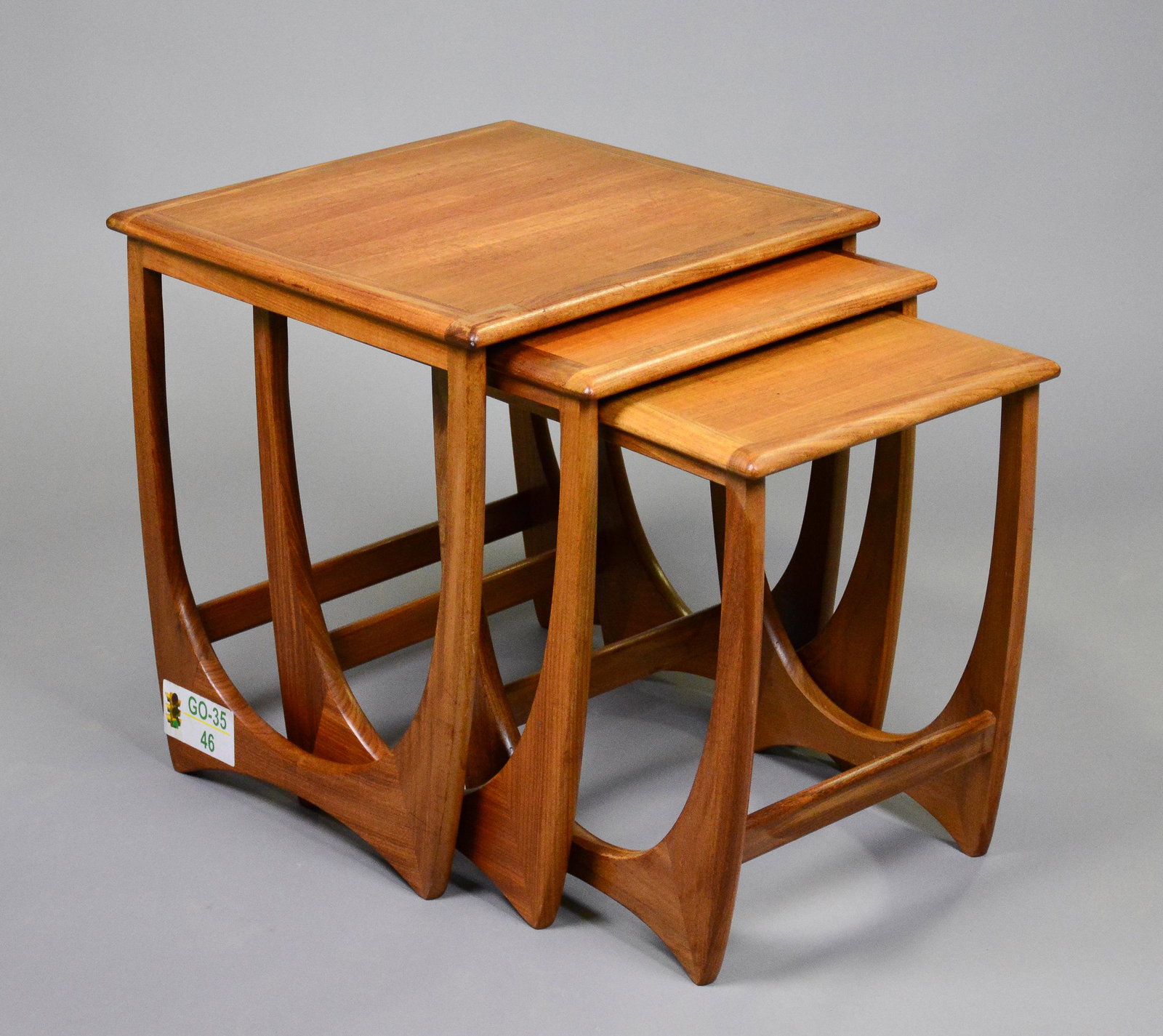 Mid Century Modern Astro Nest By G-Plan: This Danish Modern Style Teak nest is British and made by Mid Century Modern Furniture Maker G Plan ( Gplan ) - 21 tall x 20 wide x 20 deep