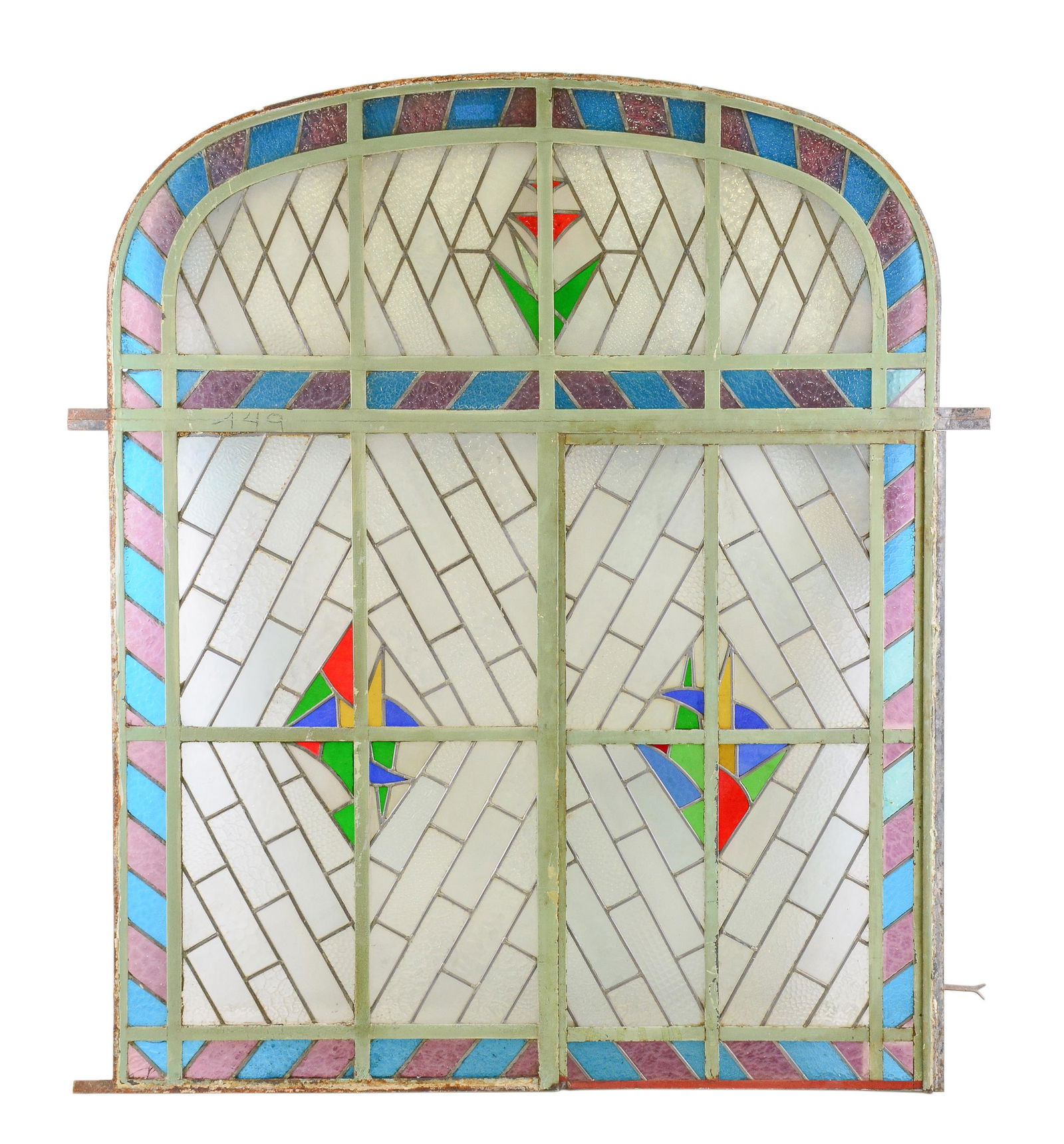 Large Multi Color Vitraux / Stained Glass Panel #2 (1 of 7)