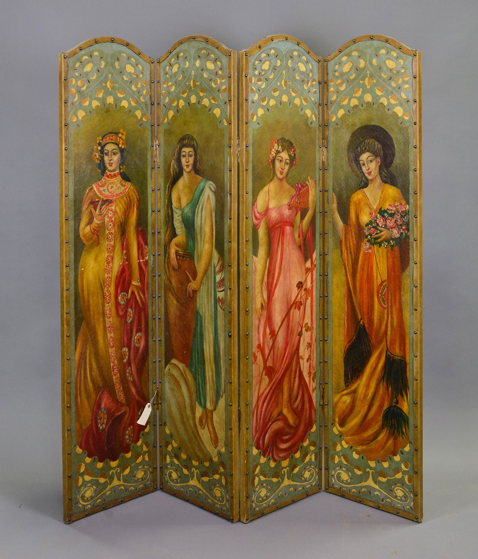 Painted 4 Panel Screen (1 of 7)