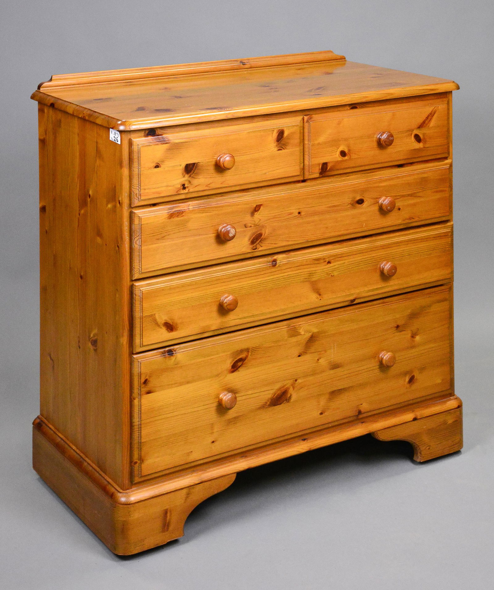 British 5 Drawer Pine Chest (1 of 4)