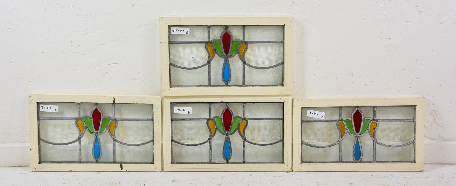 4 Small English Stained Glass Windows (1 of 2)