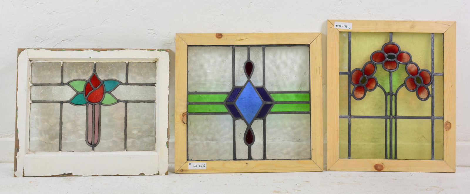 3 Assorted English Stained Glass Windows (1 of 4)