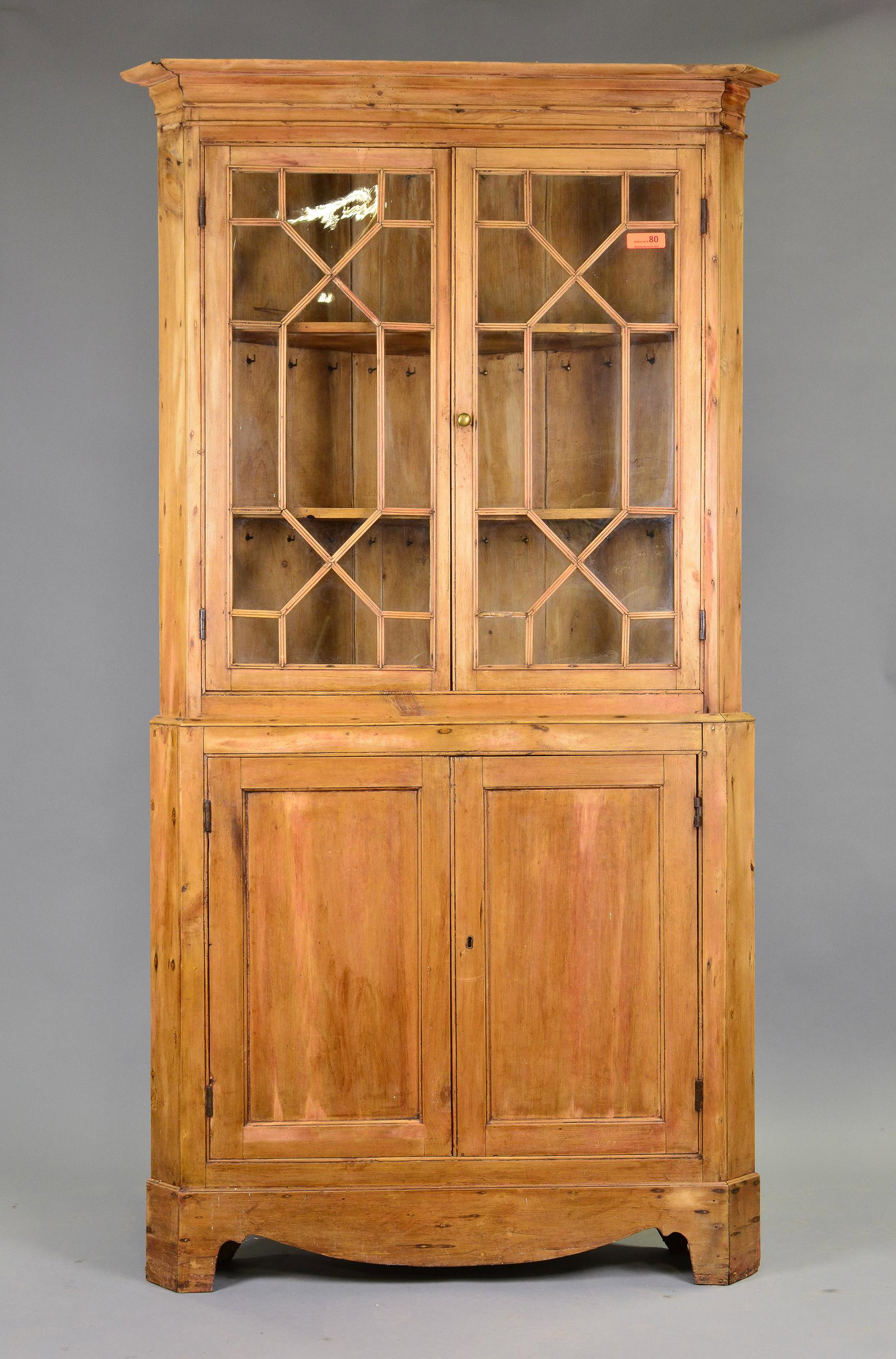 Large 4 Door Pine Corner Cabinet / Cupboard (1 of 6)