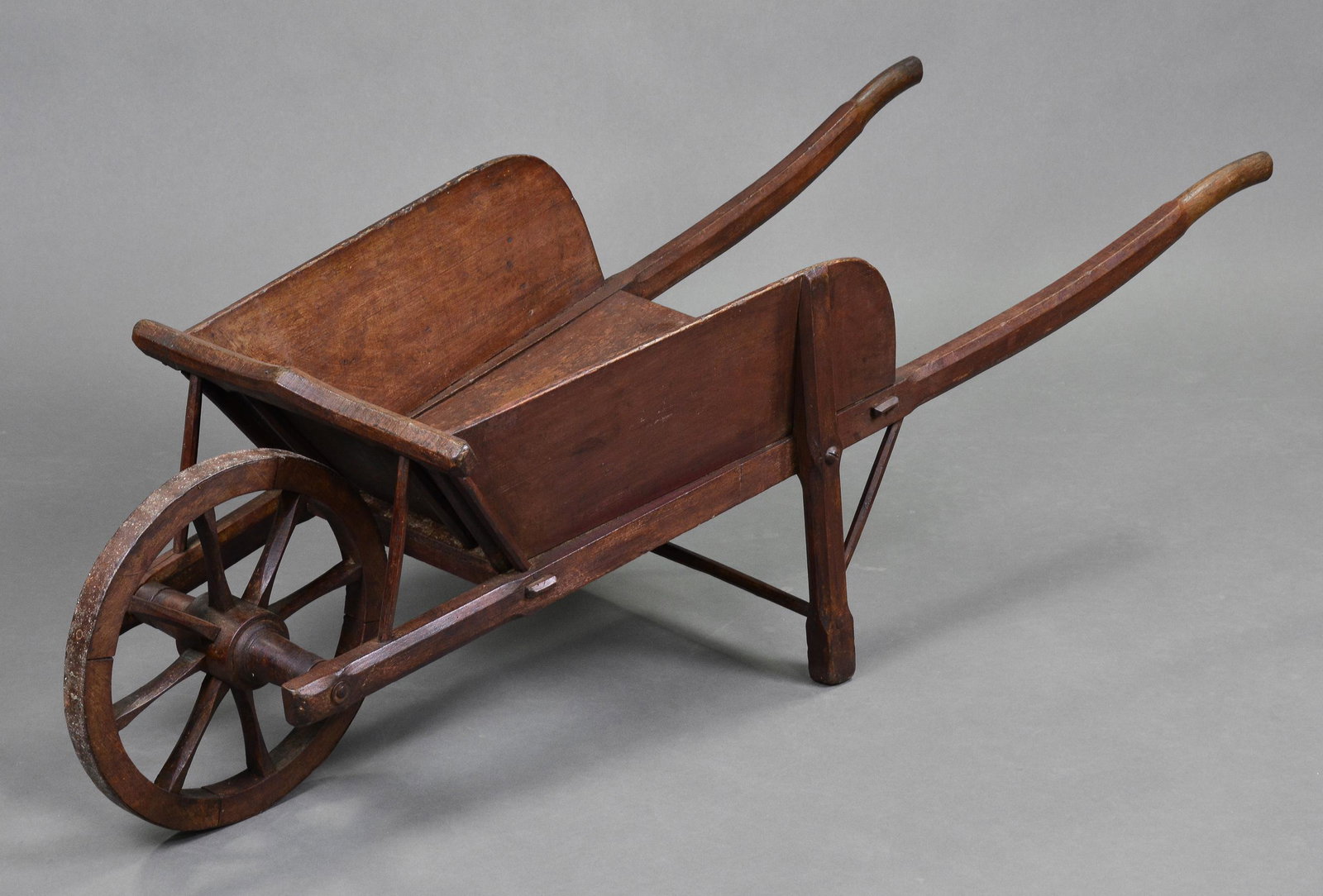 Vintage Small Oak Wheelbarrow (1 of 2)