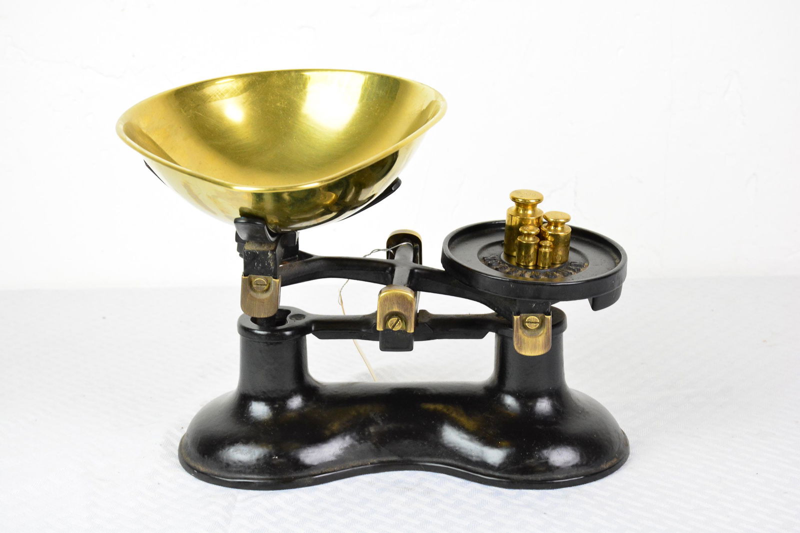 Black Painted Balance Scale With Weights (1 of 2)