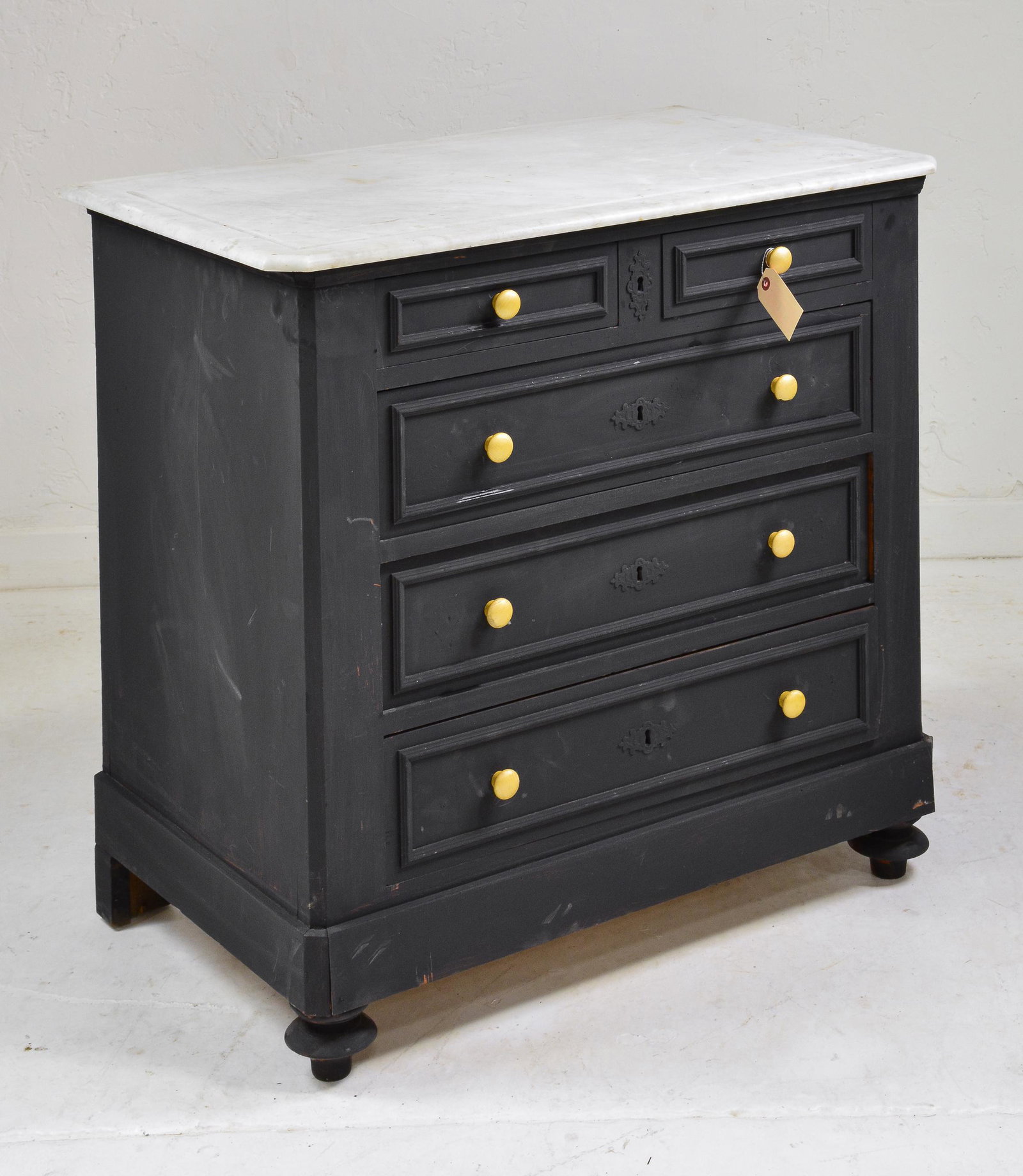 Painted Marble Top Chest / Commode (1 of 3)
