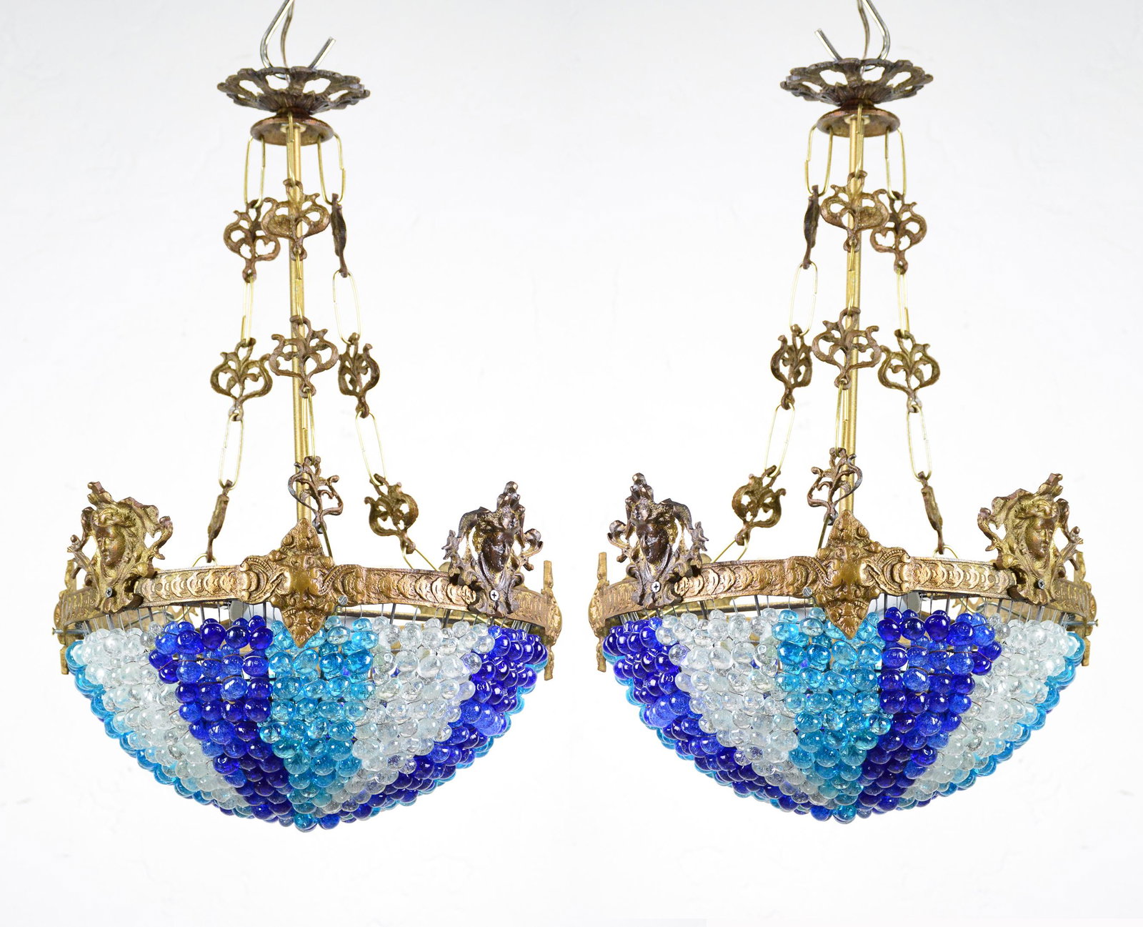 Pair Small Empire Style Chandeliers (1 of 2)