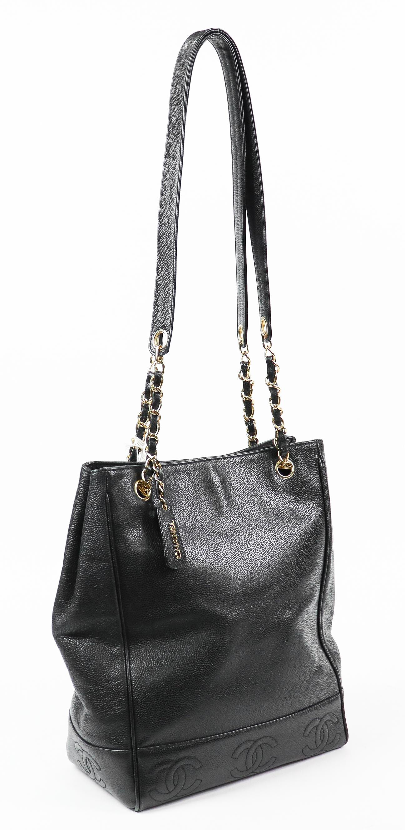 Chanel  Caviar Leather Triple Coco Shopping Tote (1 of 6)