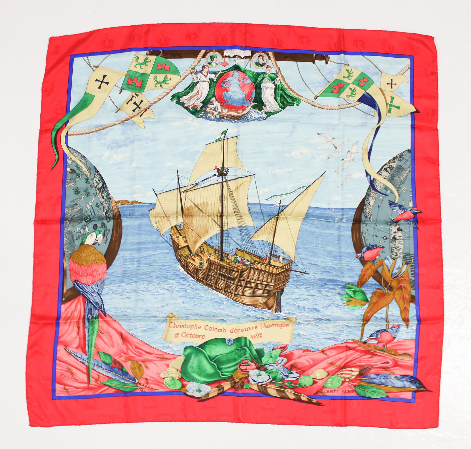 Hermes Scarf Christophe Colomb Decouvre l'Amerique (1 of 5)