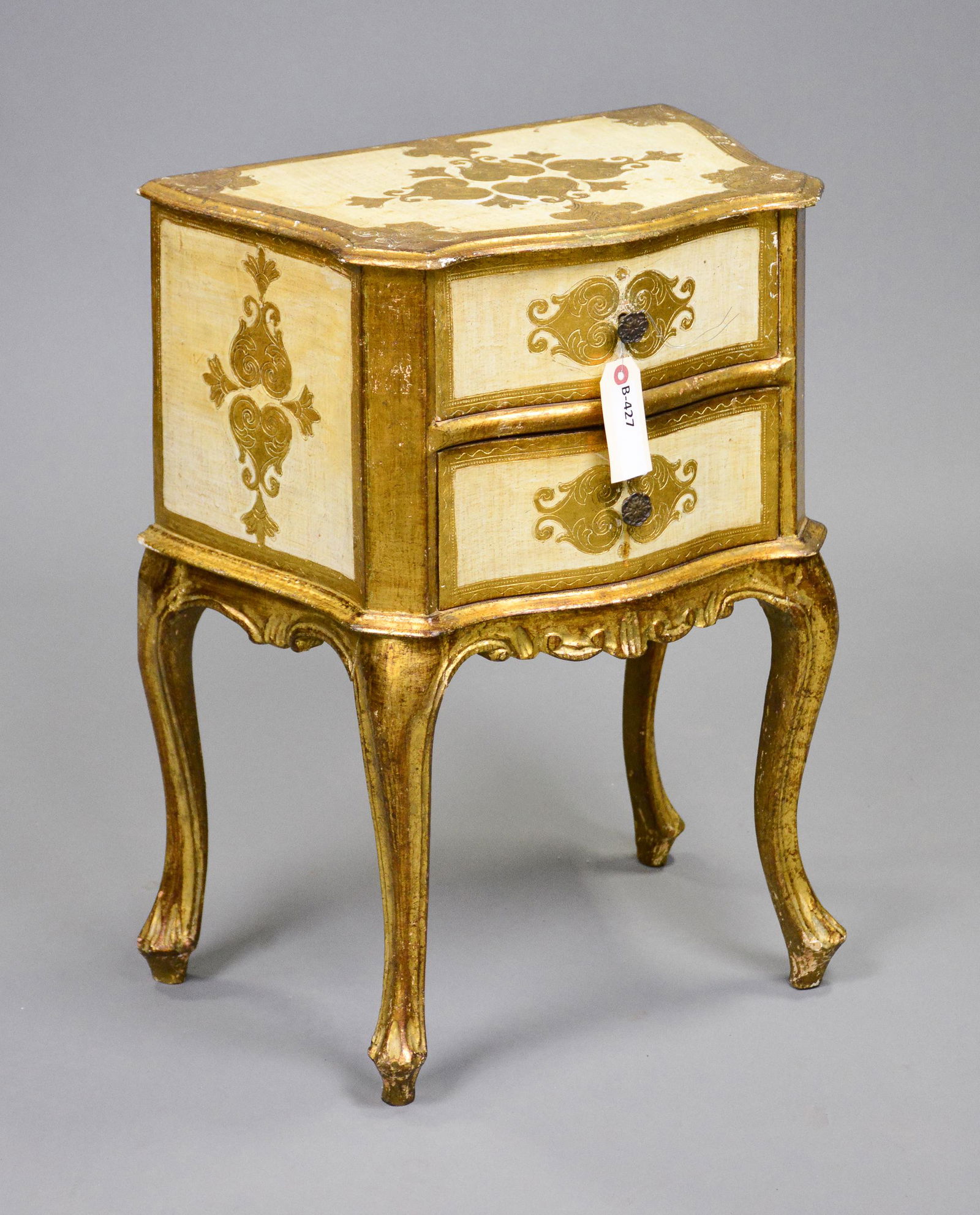 Small 2 Drawer Cream / Gold Florentine Chest (1 of 3)
