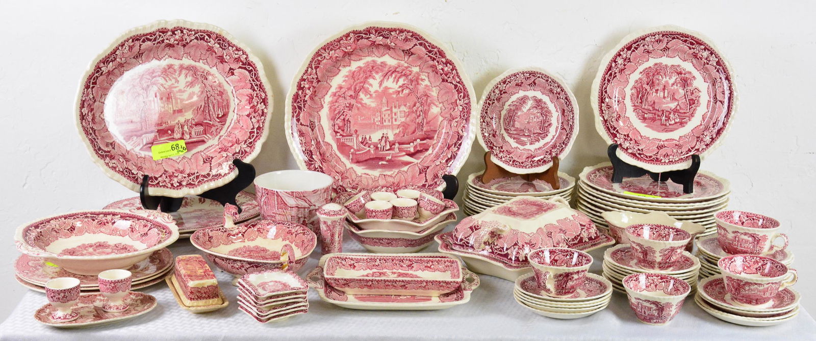 87pc Masons Red Transferware (1 of 8)
