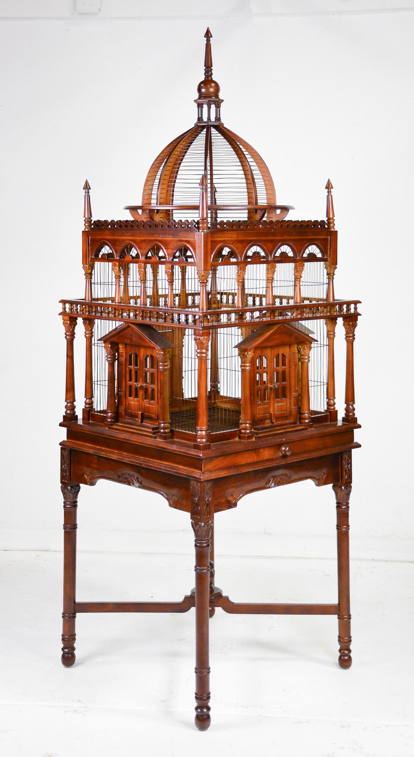 Large Manor Style Bird Cage On Tall Legs (1 of 2)