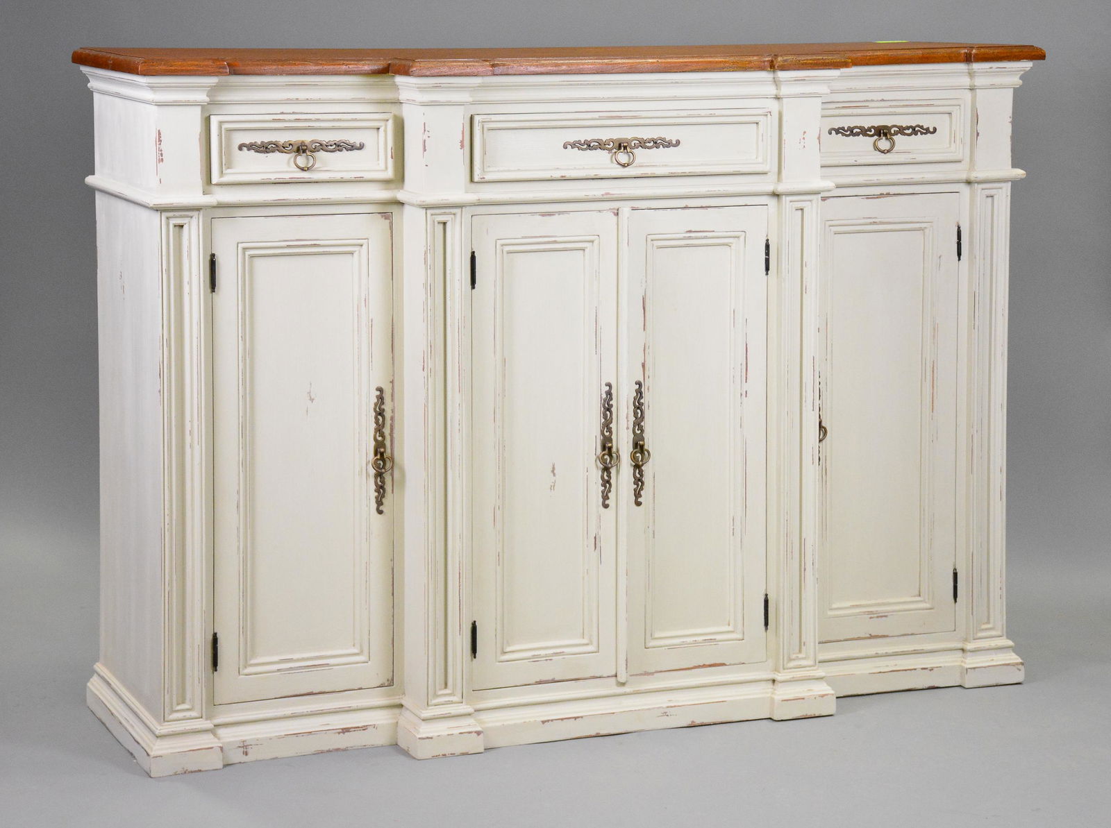 Chalk Painted White 4 Door Server (1 of 2)