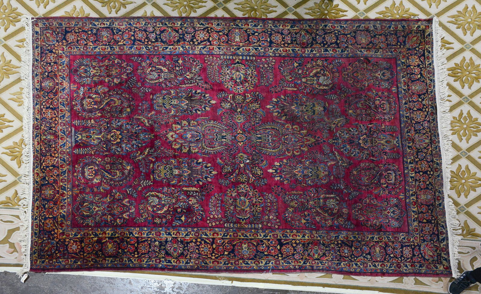 Antique Persian Sarouk Room Size Rug (1 of 3)