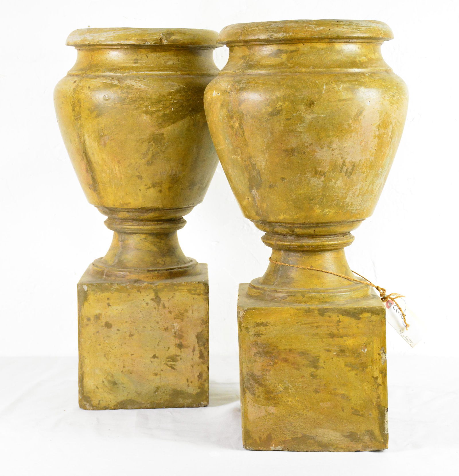 Pair Painted Planters / Vases (1 of 3)