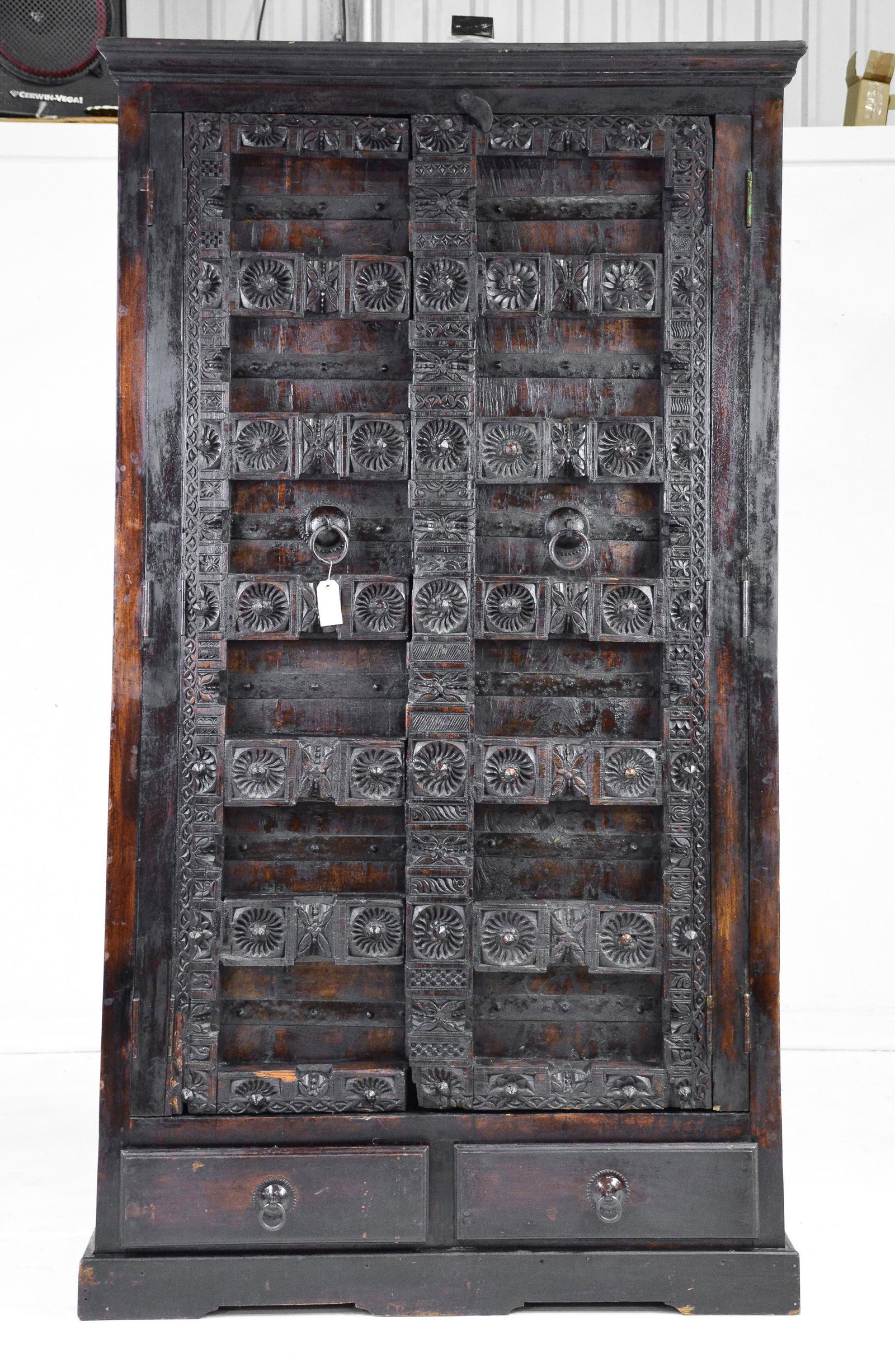 Large Carved Double Door Cupboard / Robe (1 of 7)