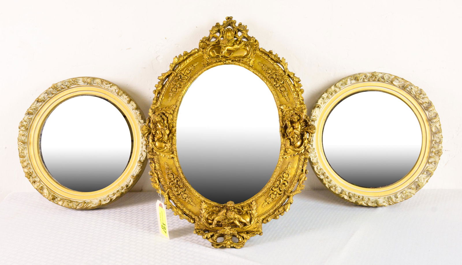 3 Small Framed Mirrors (1 of 3)