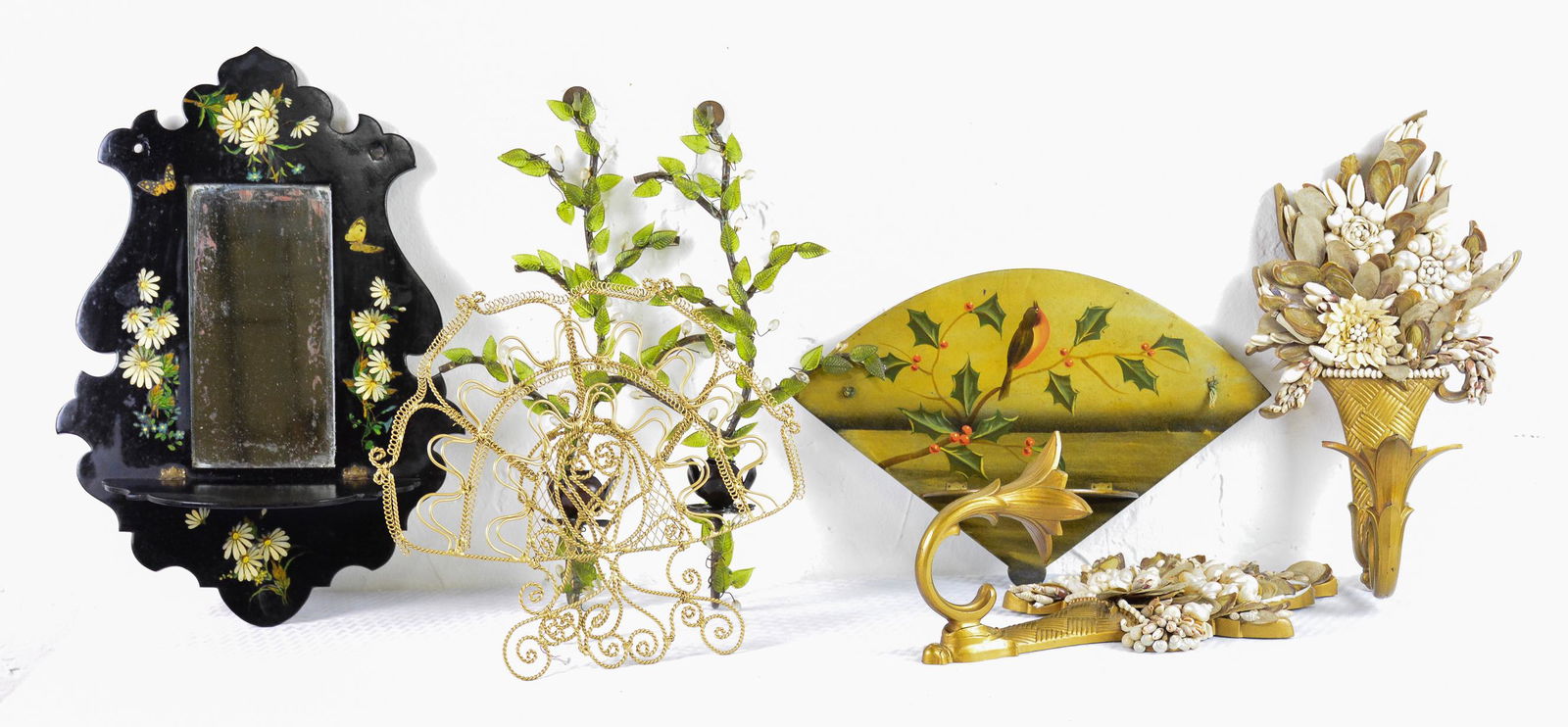 7pcs - 2 Pair Sconces & 3 Wall Pockets (1 of 4)