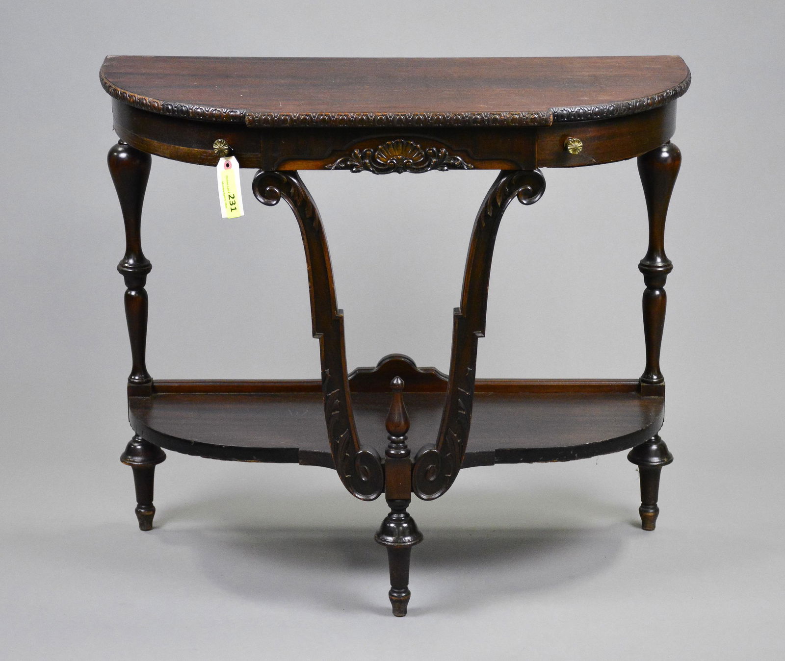 English Carved 2 Tier Hall Table / Console (1 of 4)