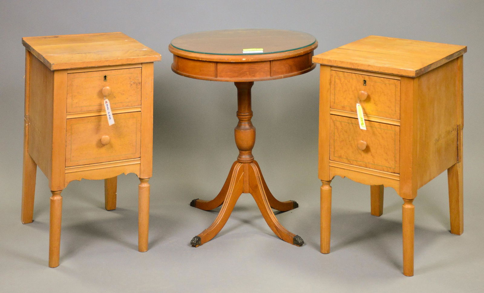 Pair Small Chests / Nightstands & Lamp Table (1 of 4)