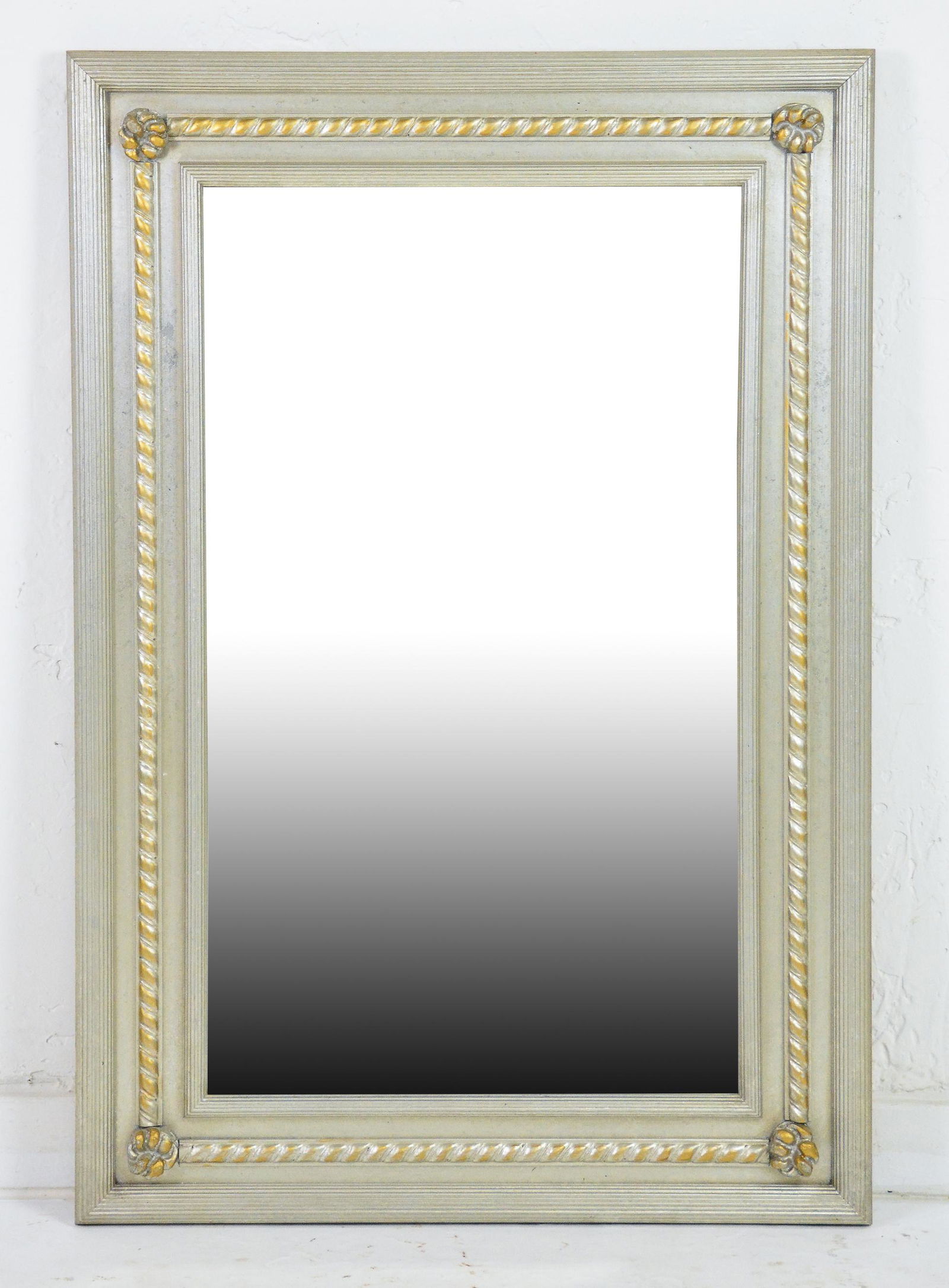 Silver Framed Beveled Mirror (1 of 2)