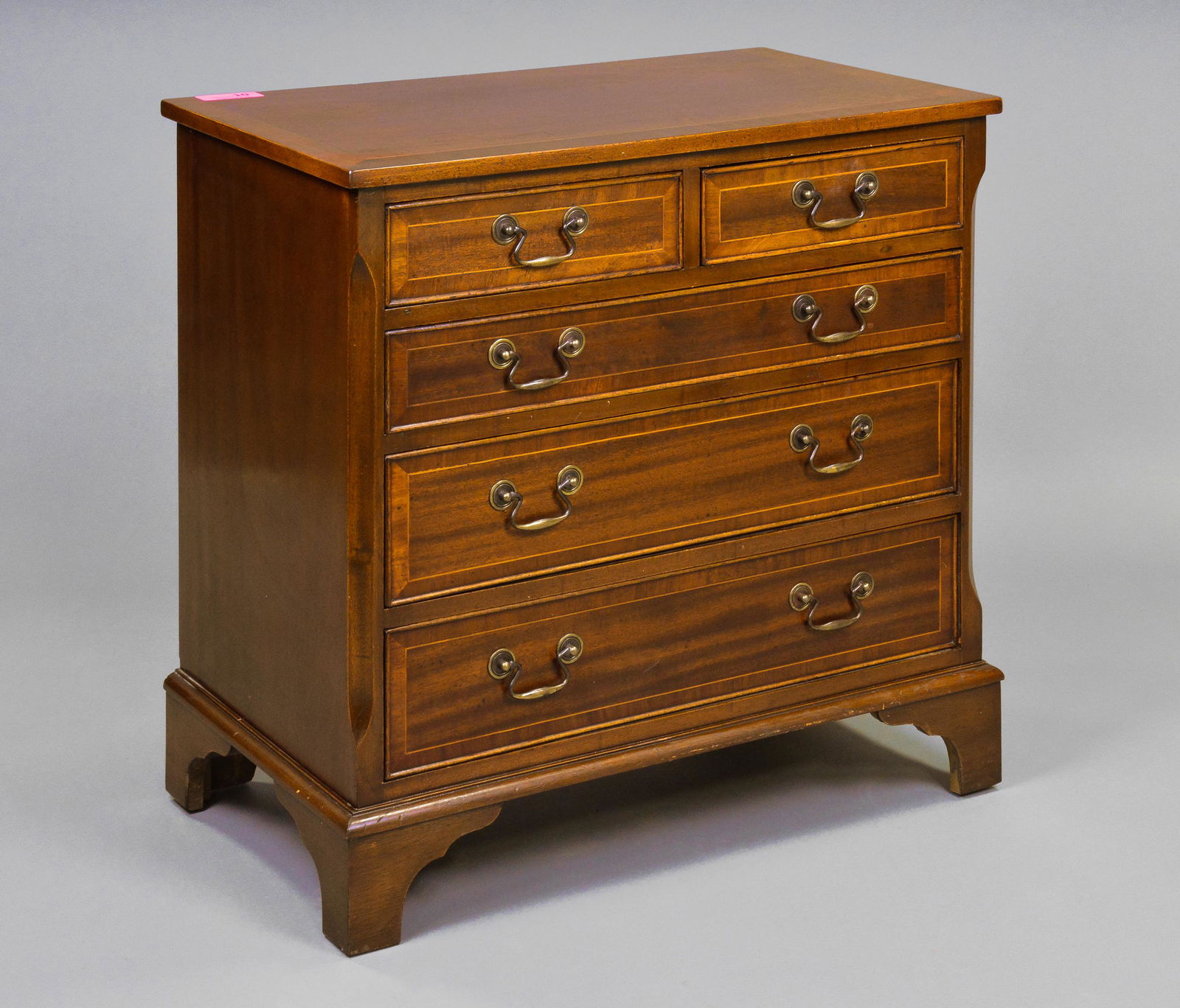 Small Banded Inlay 5 Drawer Mahogany Chest (1 of 4)