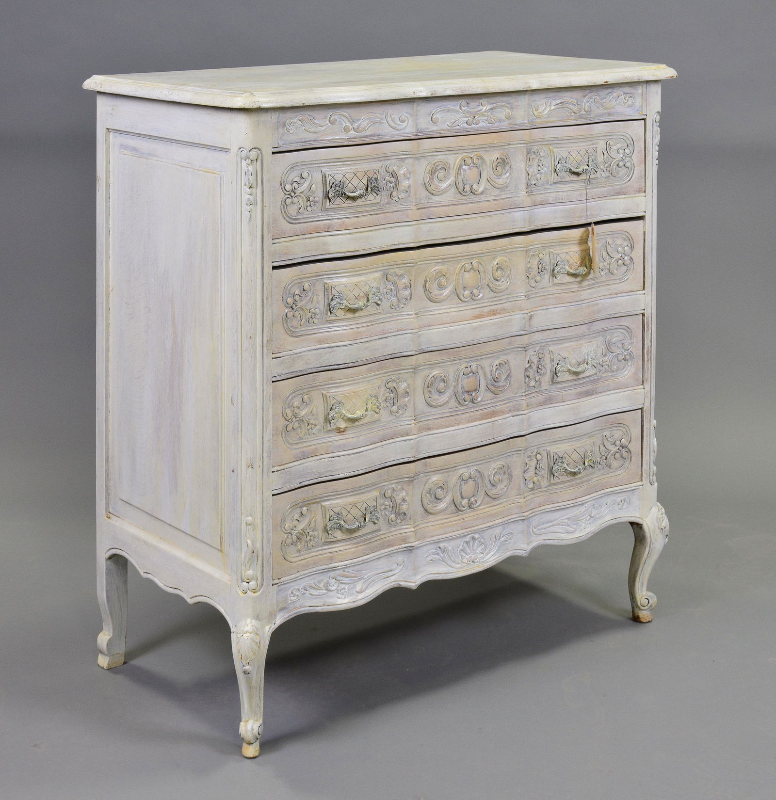 Country French Painted 4 Drawer Chest (1 of 6)
