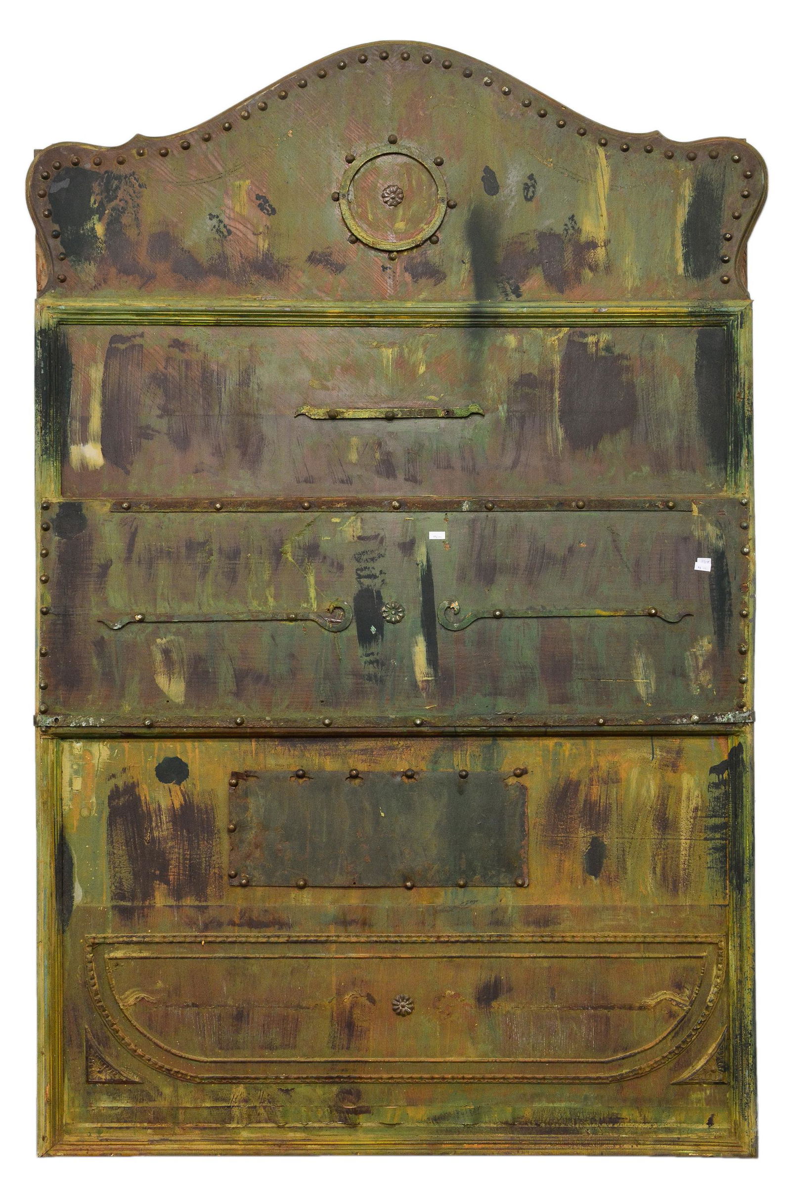 Tall Green Painted Door / Panel With Arch Top (1 of 4)