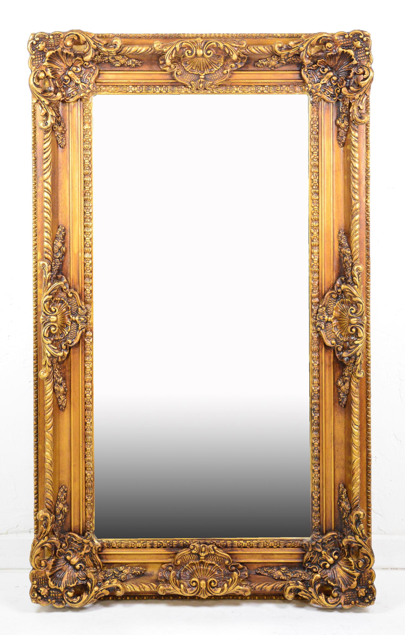 French Style Carved Gold Gilt Beveled Mirror #4 (1 of 4)