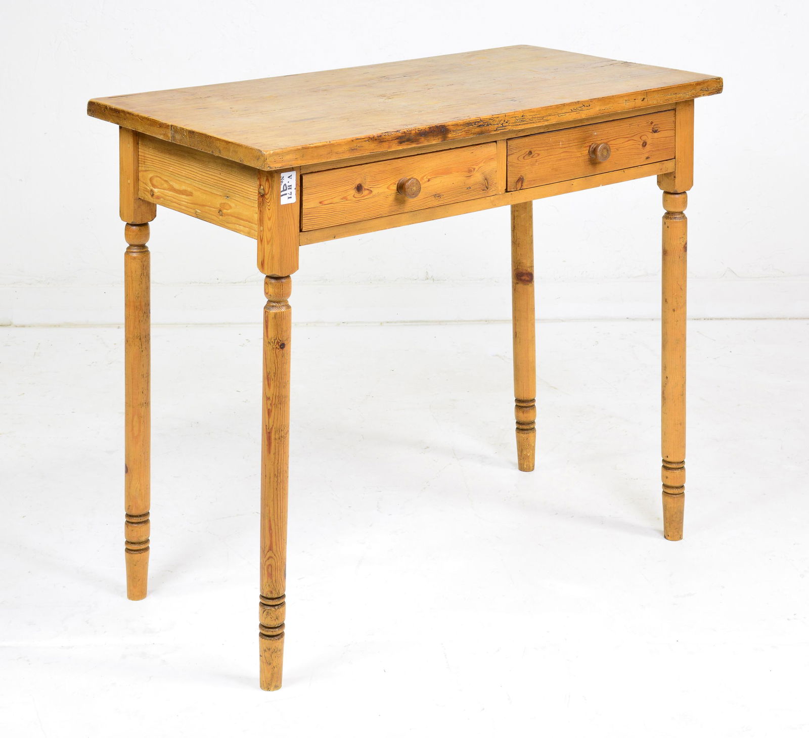 Pine 2 Drawer Hall / Writing Table c.1880 (1 of 5)