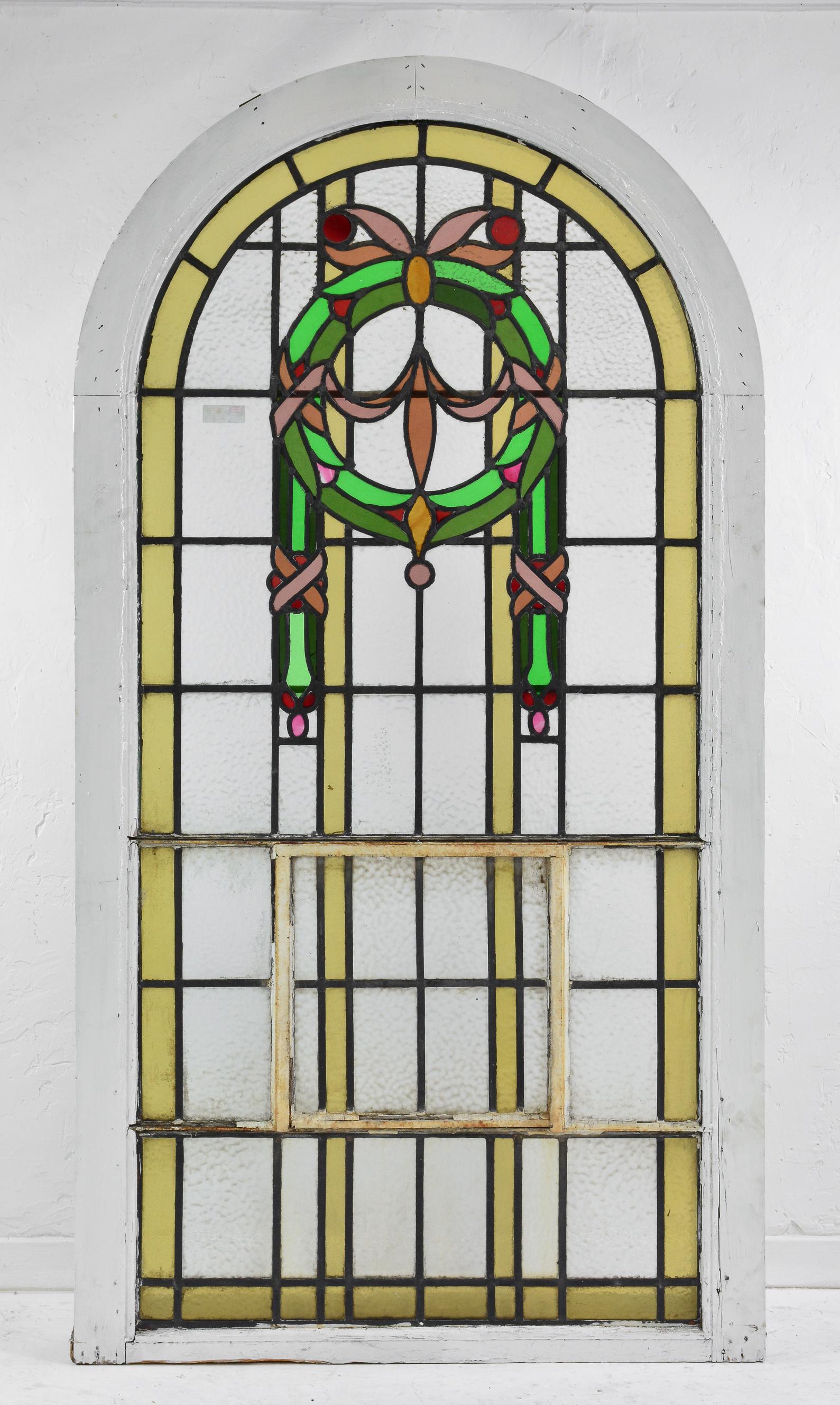 Large Arch Top  Stained Glass Window #1 (1 of 4)