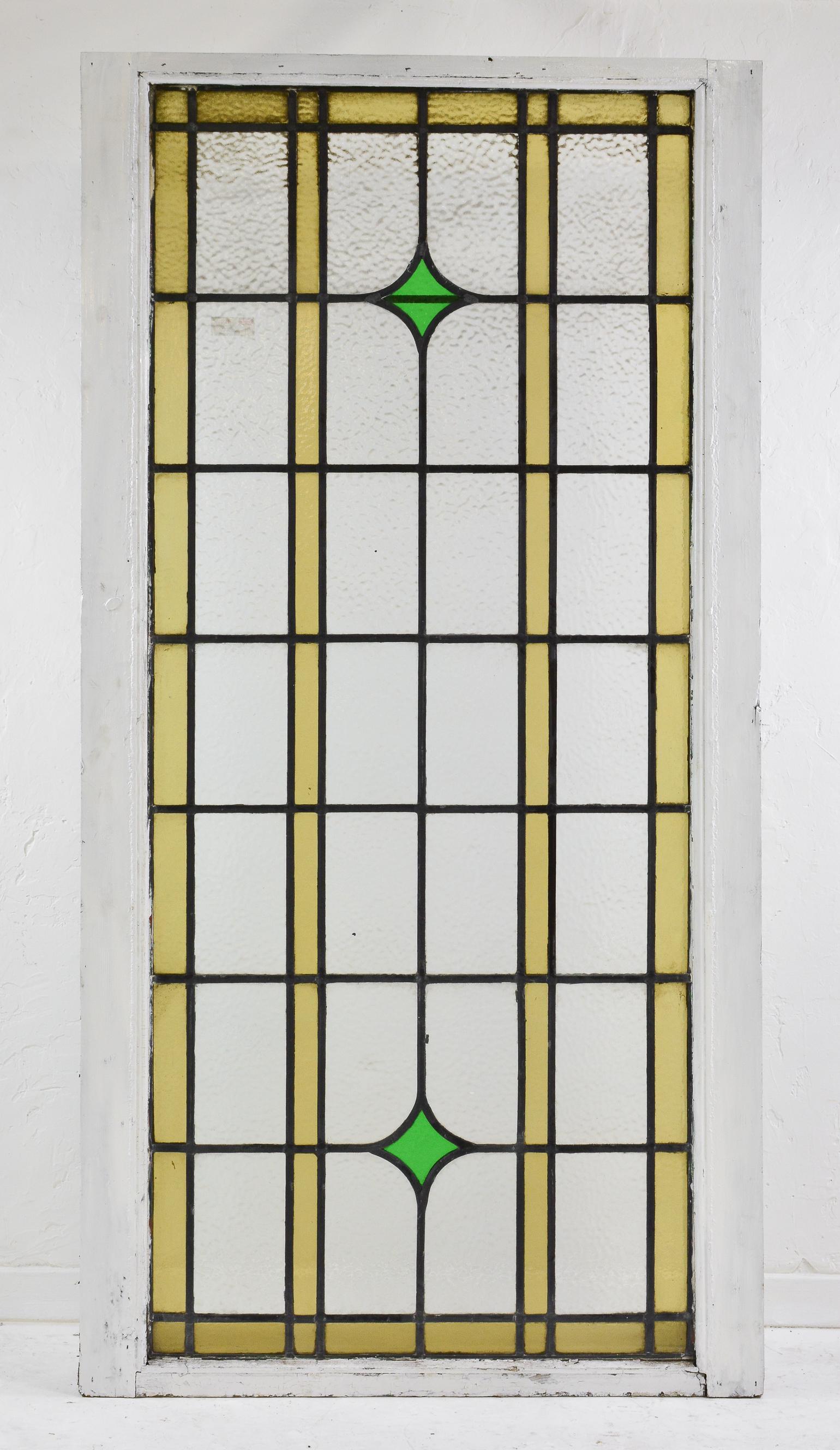 Large Stained Glass Window - Green / Yellow (1 of 3)