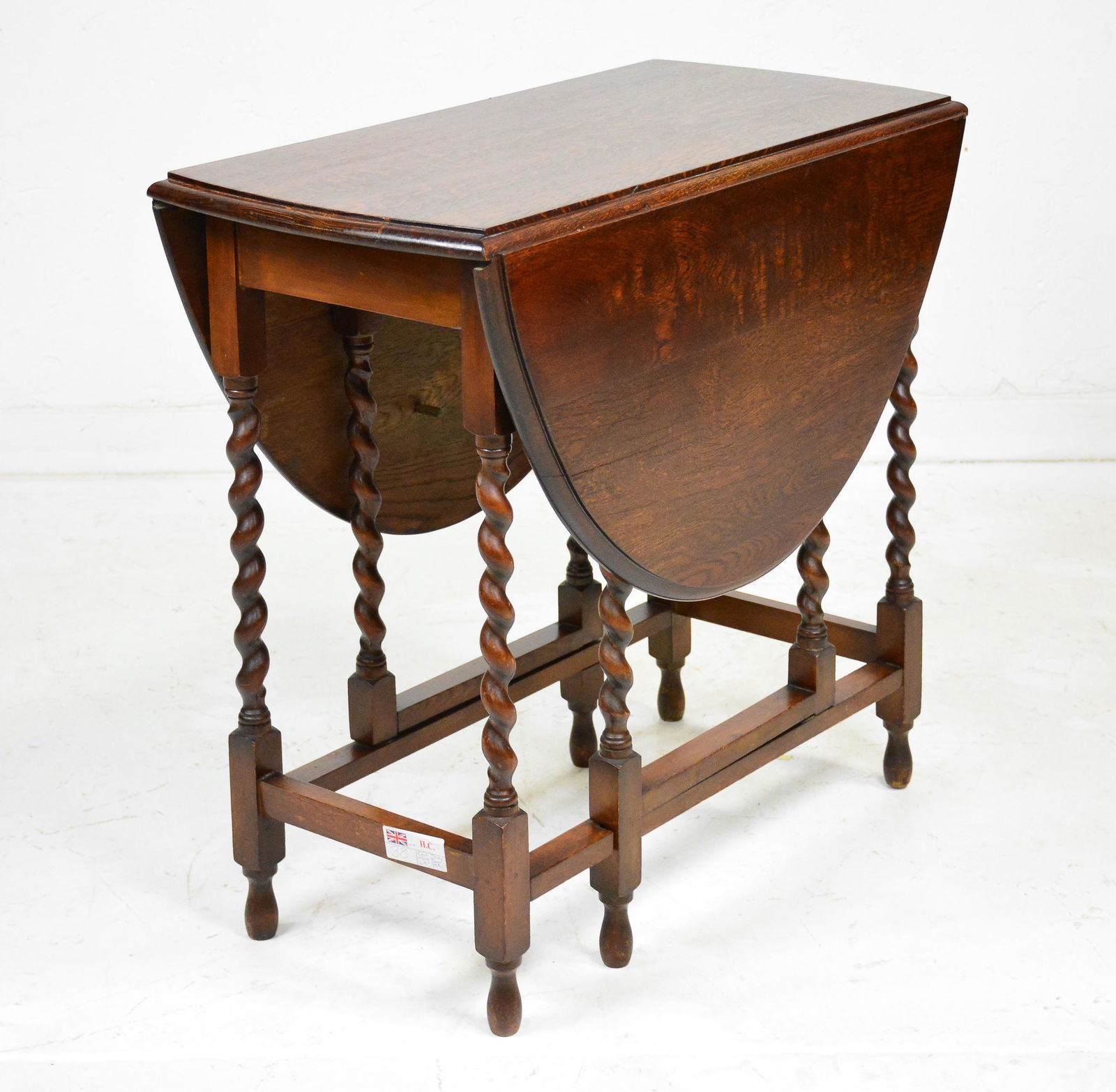 British Oak Barley Twist Drop Leaf Table (1 of 2)