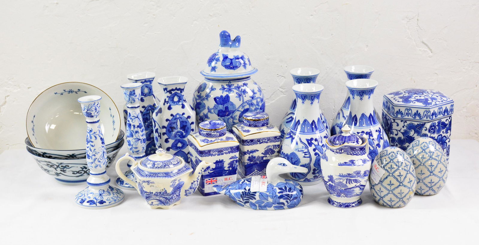 20pcs Assorted Blue / White China (1 of 3)