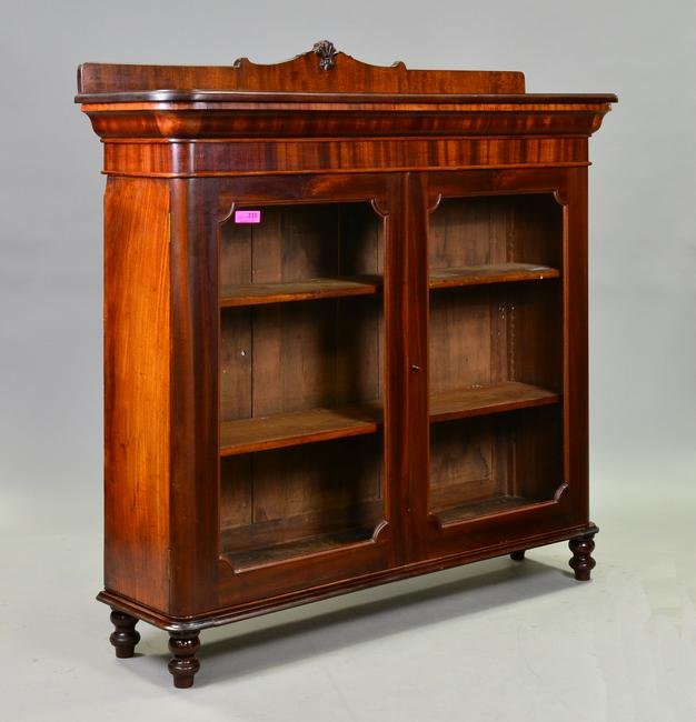 Victorian Mahogany Double Door Bookcase (1 of 3)