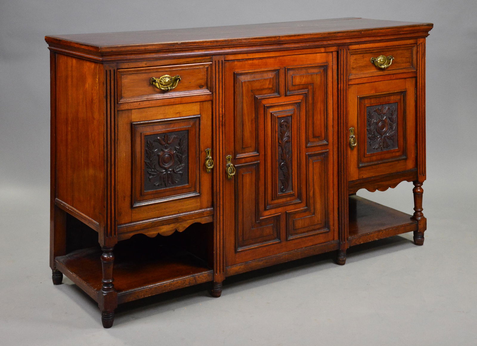 British Mahogany Carved Sideboard / Server (1 of 2)